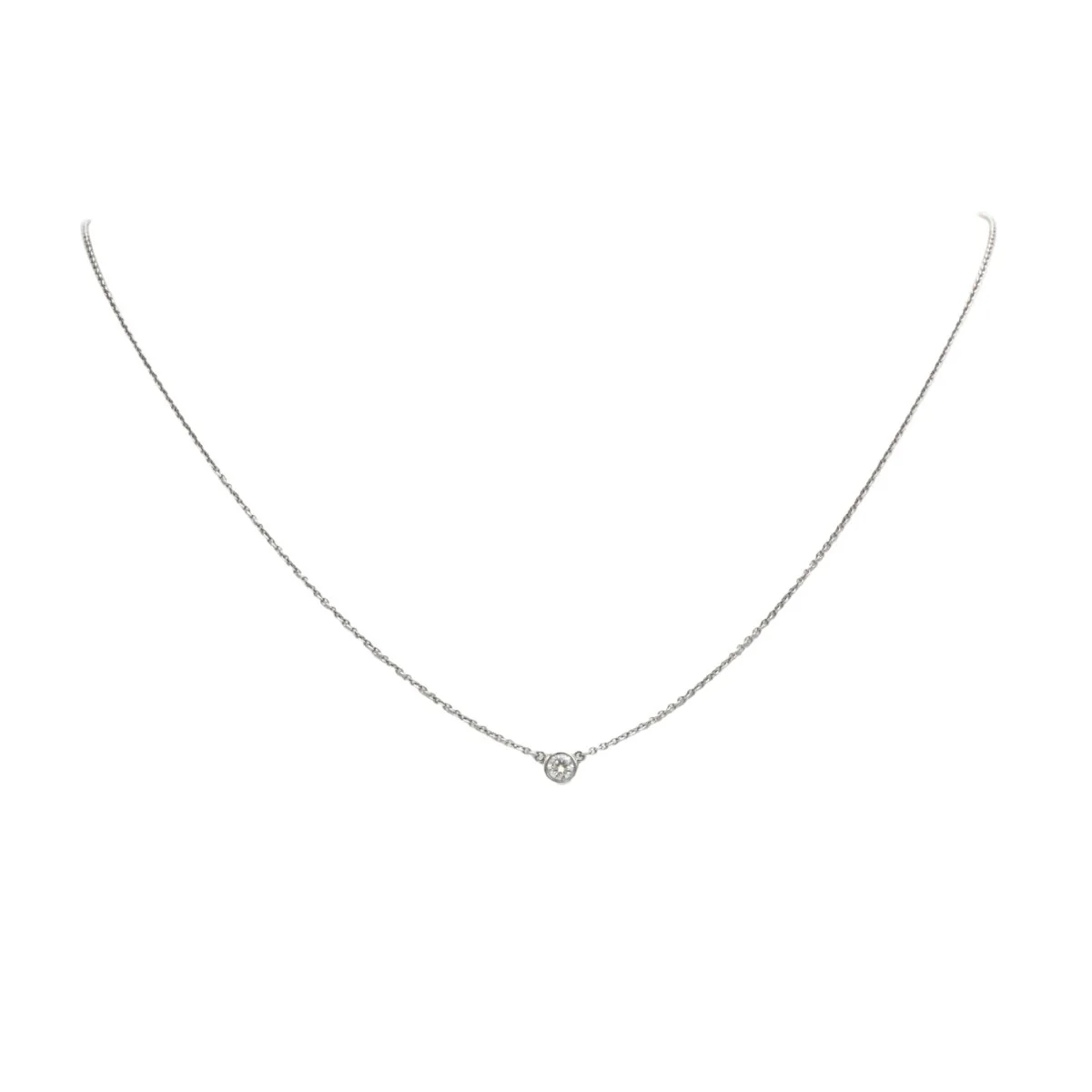Collier Pendentif TIFFANY & CO. "Diamonds By The Yard" en platine et diamant - Image 6