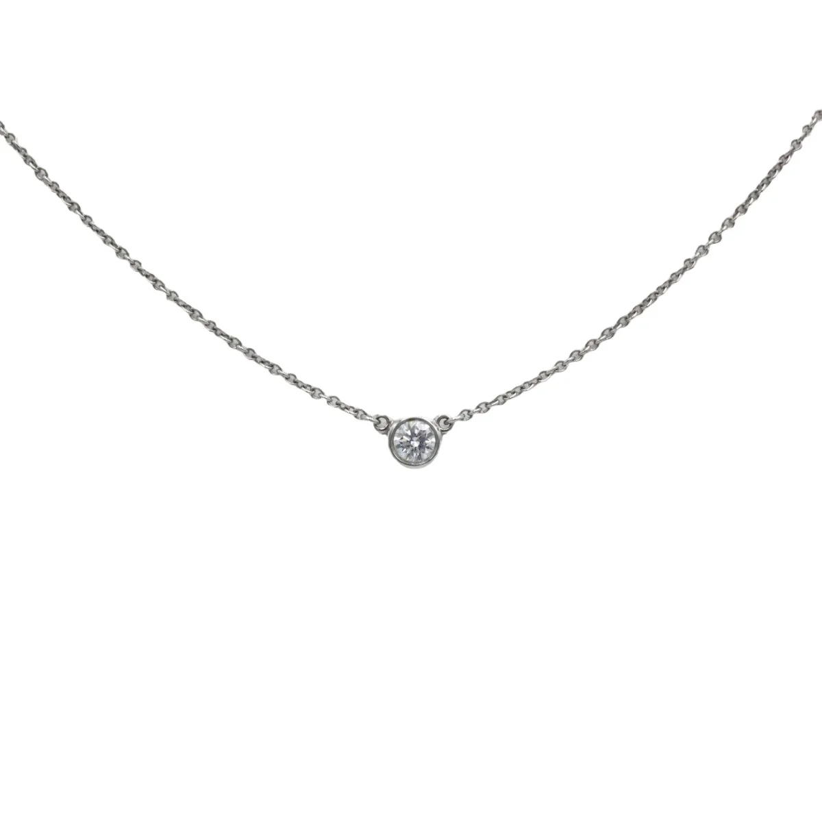 Collier Pendentif TIFFANY & CO. "Diamonds By The Yard" en platine et diamant - Image 7