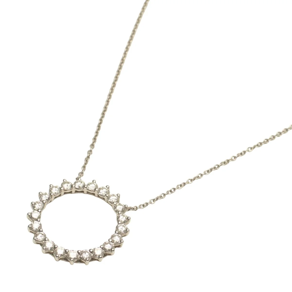 Collier Pendentif TIFFANY & CO. "Open Circle" en platine et diamants - Image 4