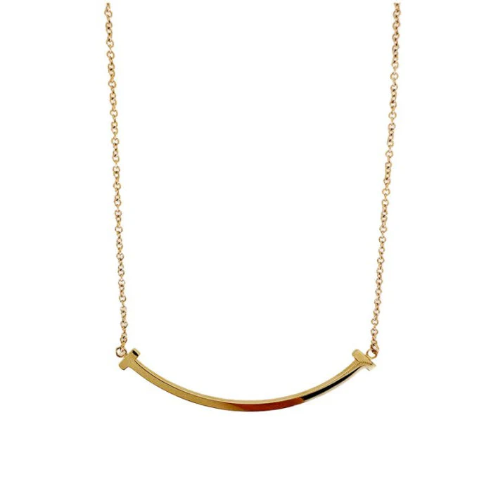 Collier TIFFANY & CO. "T Smile" en or rose