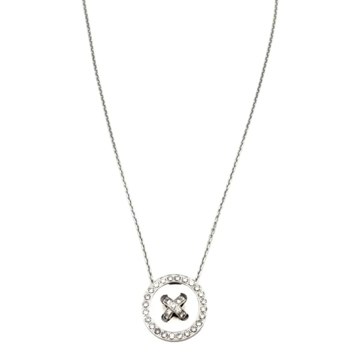 Collier Pendentif VAN CLEEF & ARPELS "Boutonnière" en or blanc et diamants - Image 2