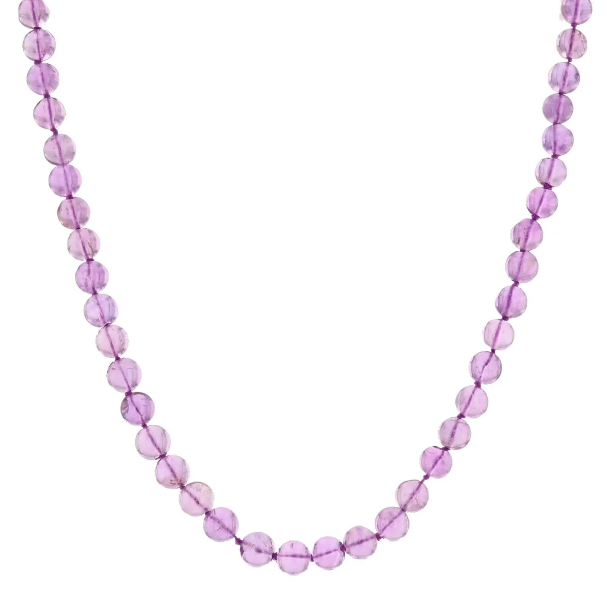 Collier Perles en or jaune et améthyste
