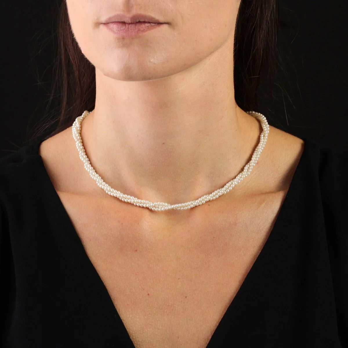 Collier Perles en or jaune - Image 2