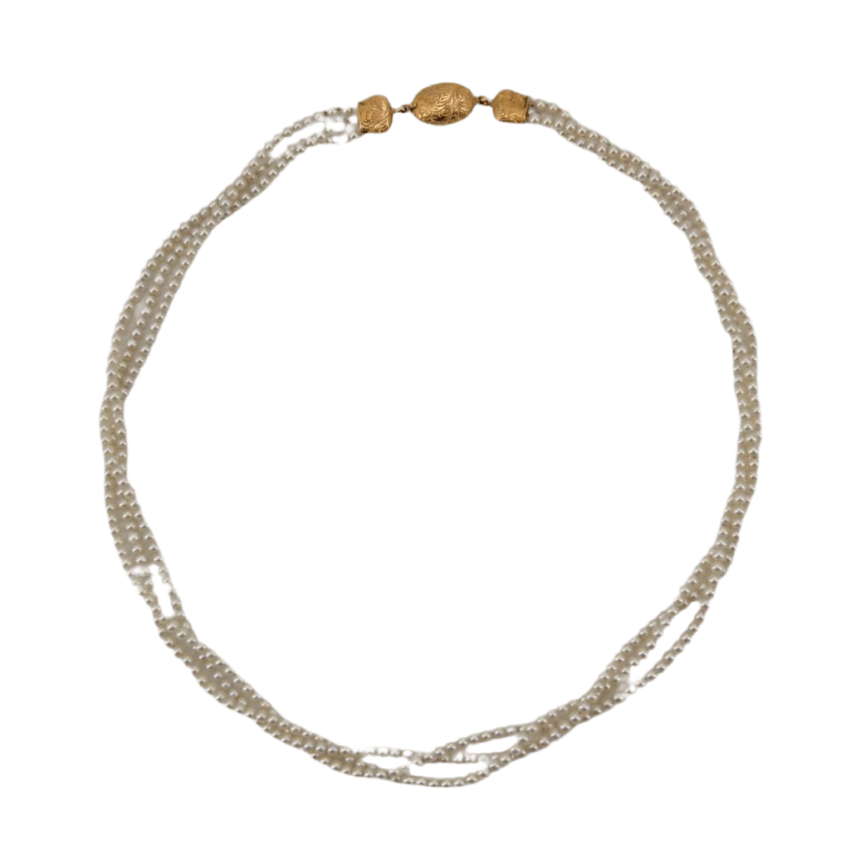 Collier Perles en or jaune - Image 3