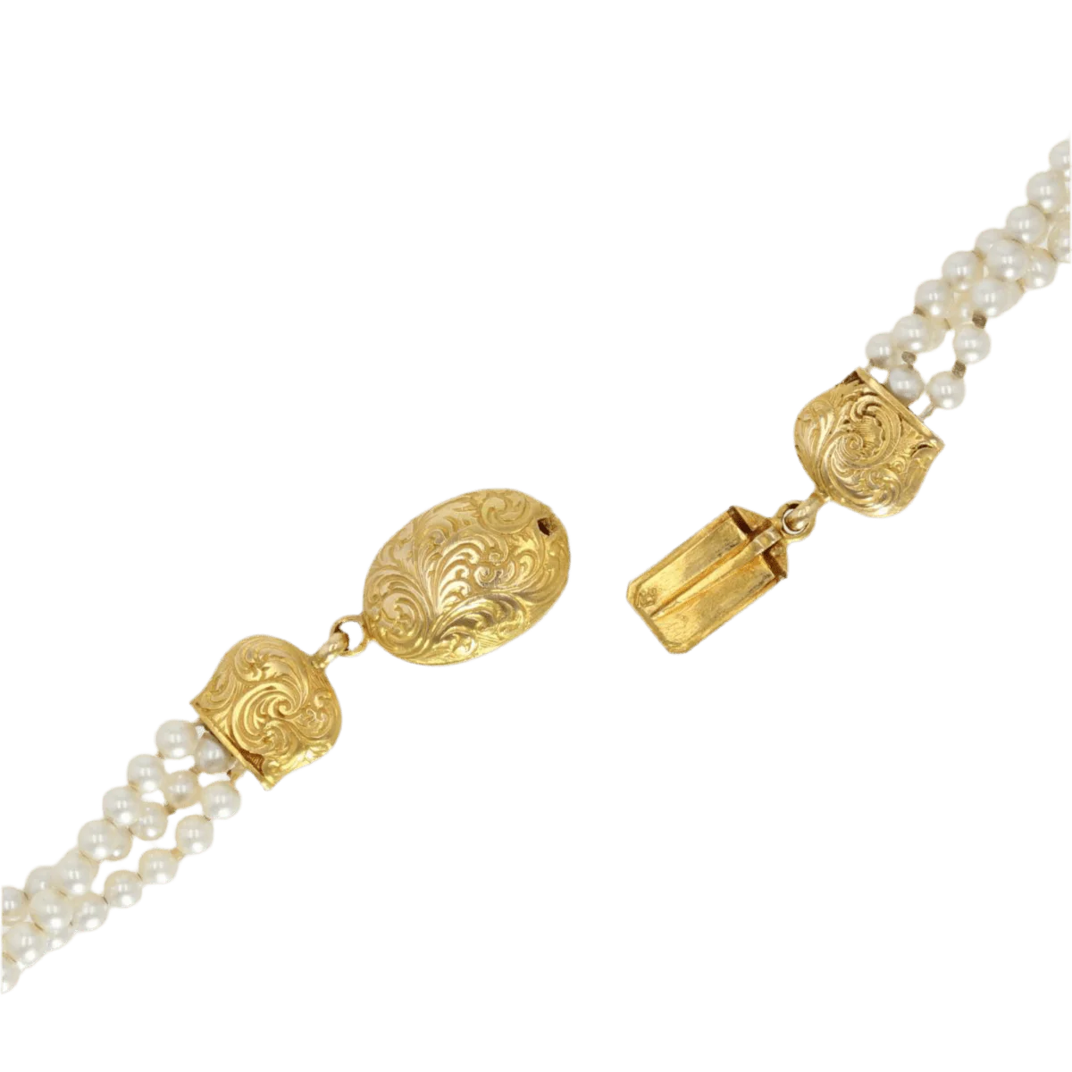 Collier Perles en or jaune - Image 5