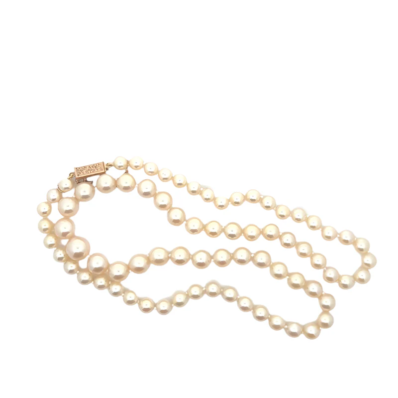 Collier perles de culture et fermoir en or 18k - Image 2