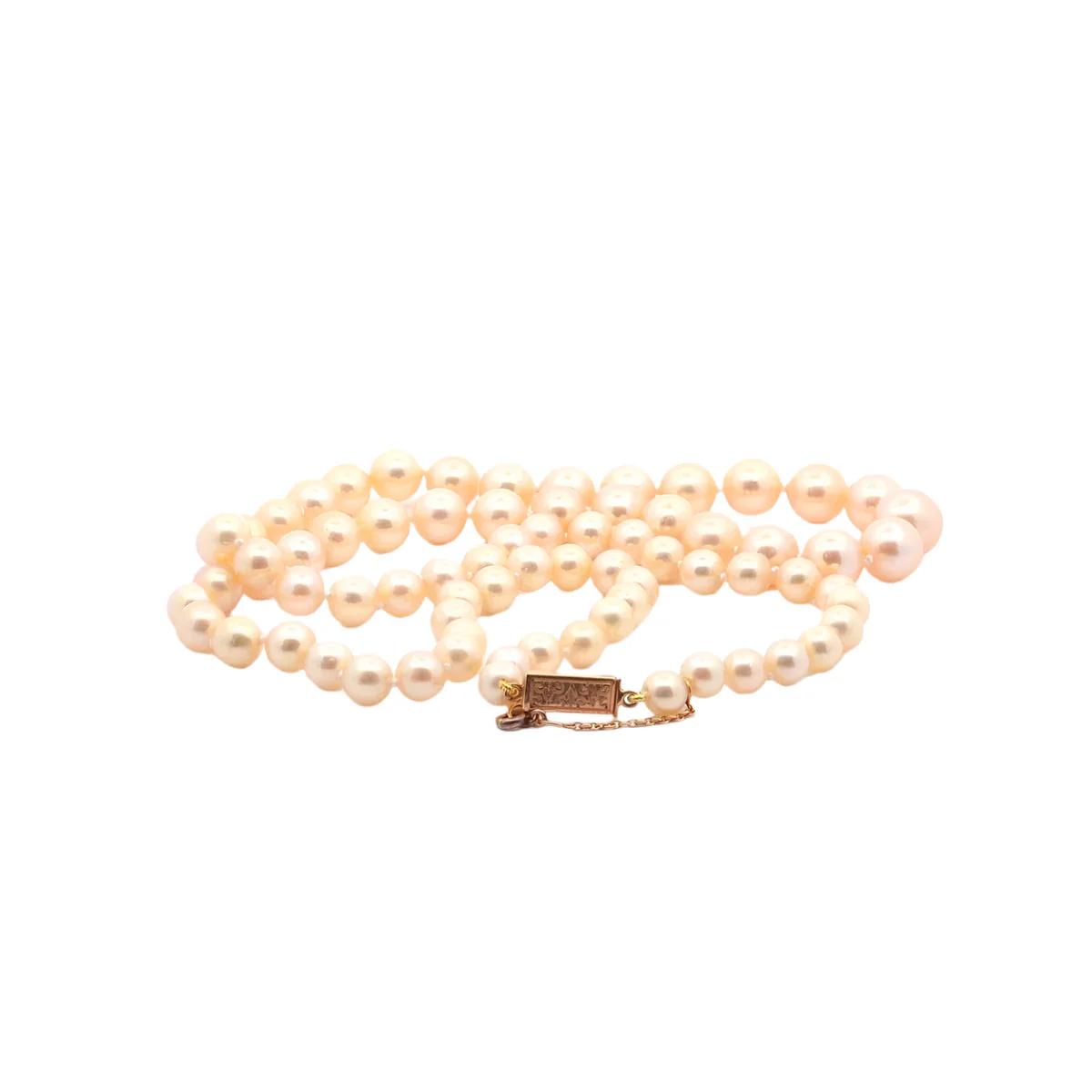 Collier perles de culture et fermoir en or 18k - Image 3