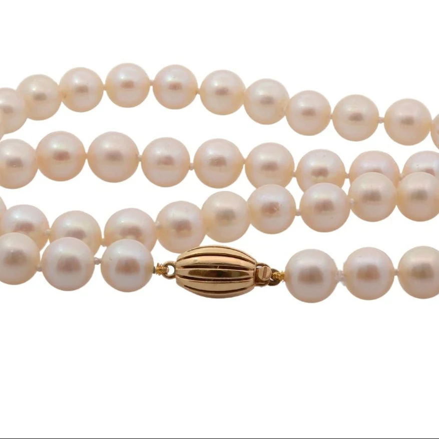 Collier en or jaune et perles de culture - Image 3