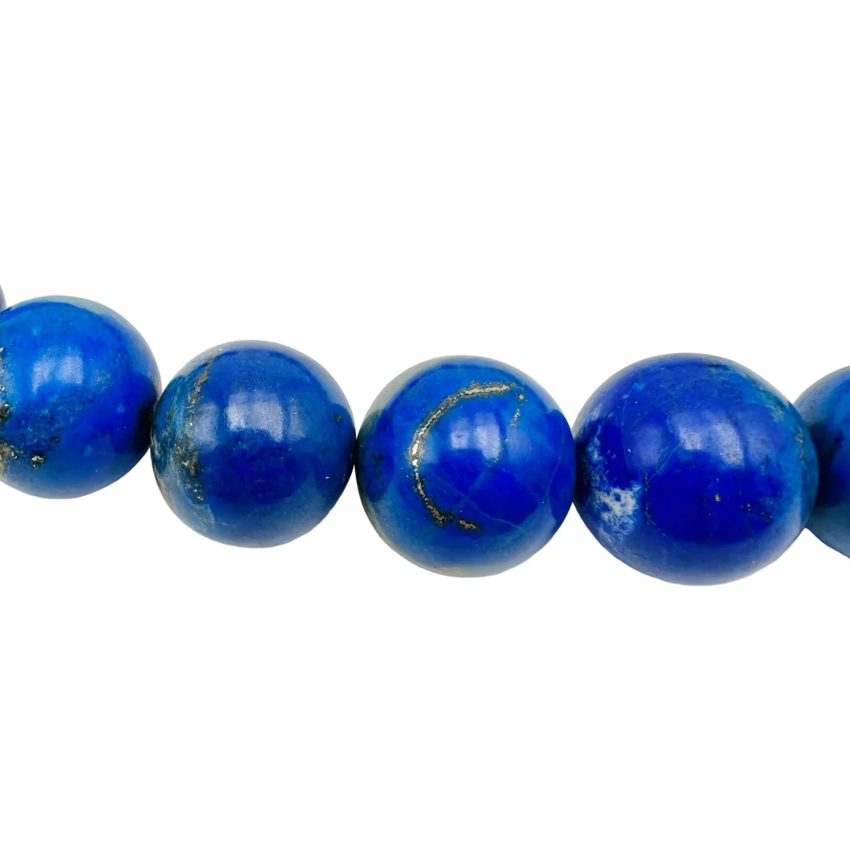 Collier Perles or jaune et lapis-lazuli - Image 3