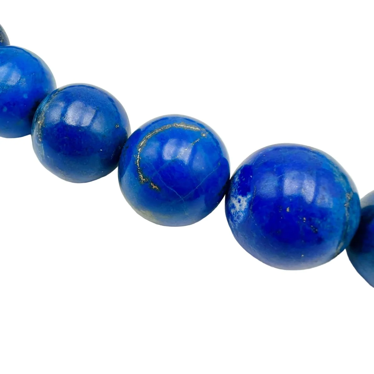 Collier Perles or jaune et lapis-lazuli - Image 4