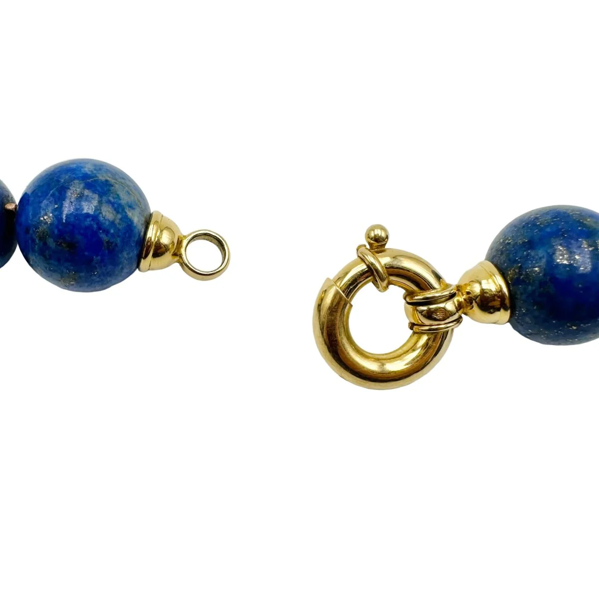 Collier Perles or jaune et lapis-lazuli - Image 6