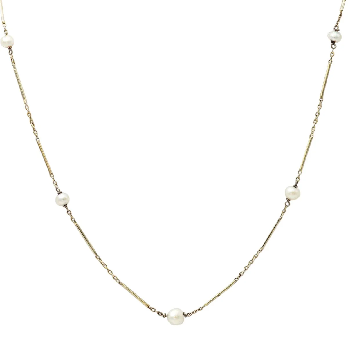 Collier Perles en or blanc - Image 4