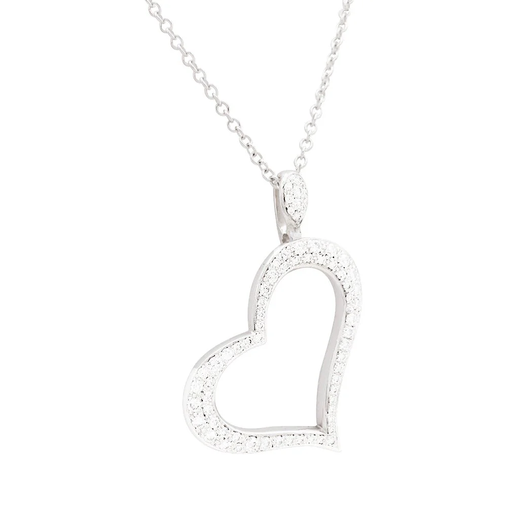 Collier PIAGET "Coeur" en or blanc et diamants - Image 3
