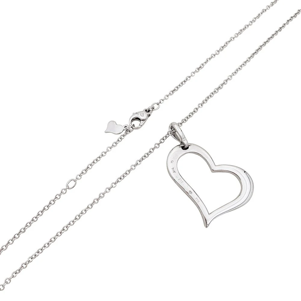 Collier PIAGET "Coeur" en or blanc et diamants - Image 4