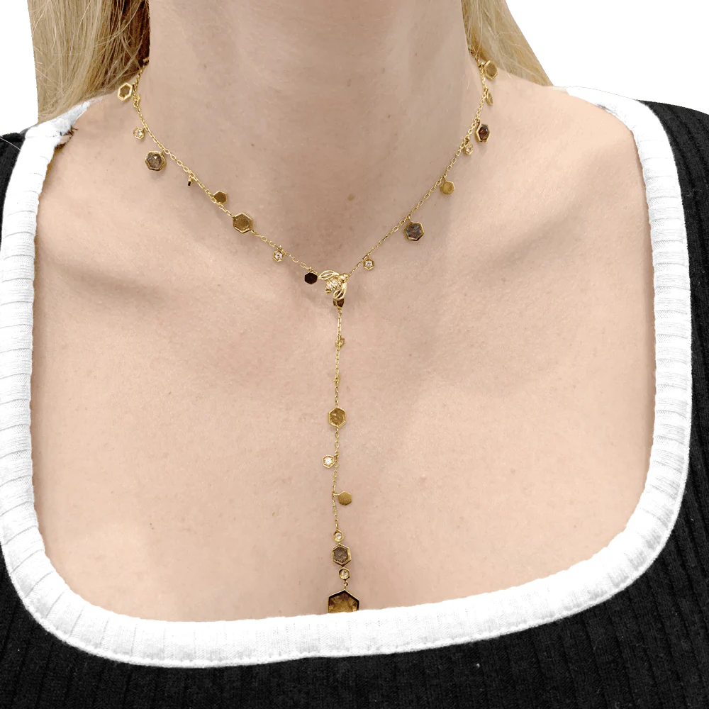 Collier Cravate PIAGET "Magic Garden Limelight" en or jaune, améthystes, citrines, grenats et diamants - Image 2