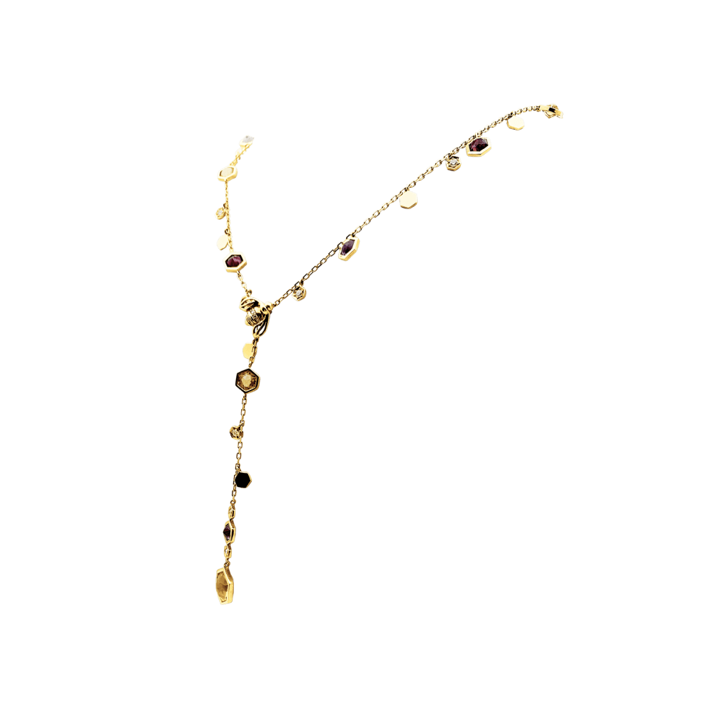 Collier Cravate PIAGET "Magic Garden Limelight" en or jaune, améthystes, citrines, grenats et diamants - Image 3