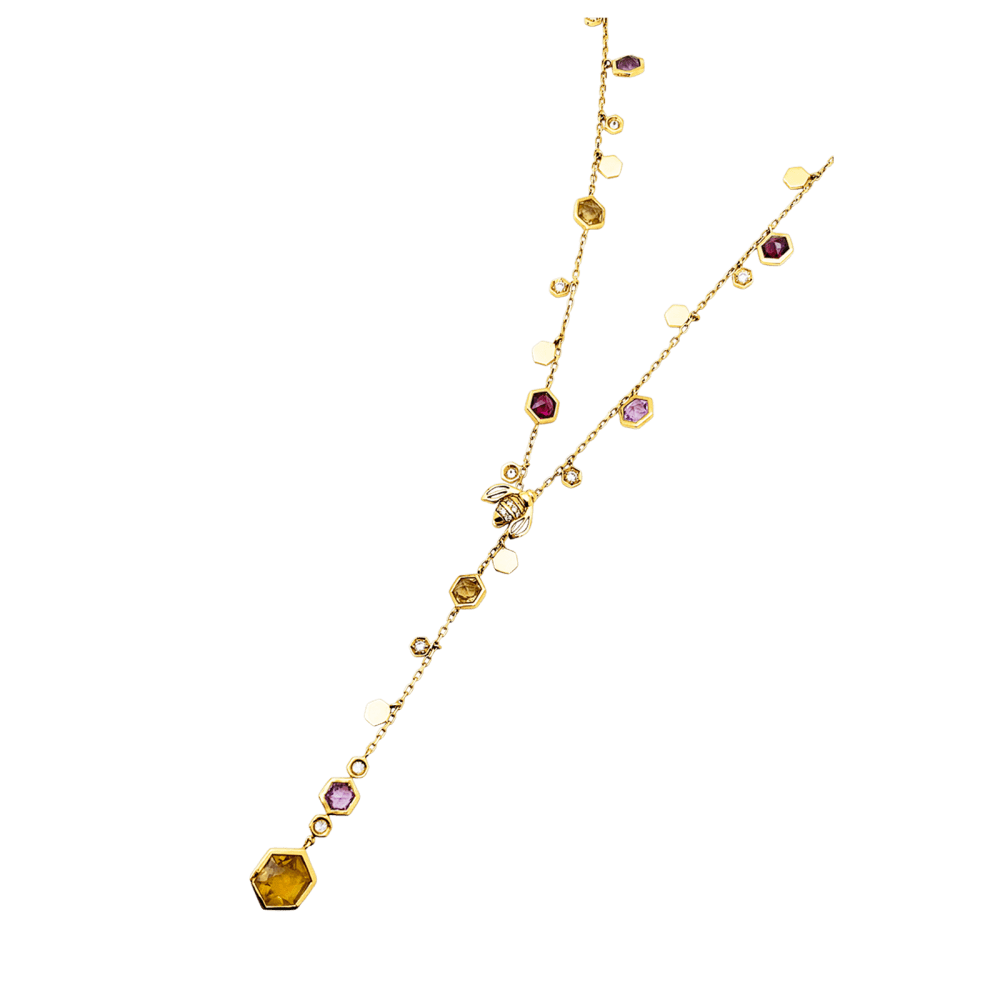 Collier Cravate PIAGET "Magic Garden Limelight" en or jaune, améthystes, citrines, grenats et diamants - Image 6