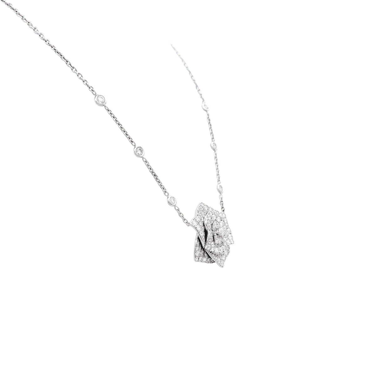 Collier PIAGET "Rose" en or blanc et diamants - Image 3
