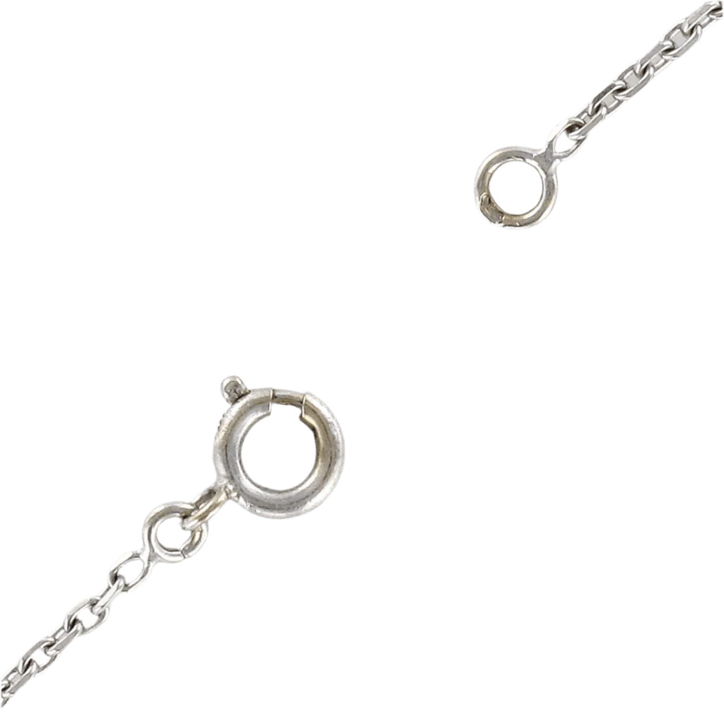 Collier Pendentif en or blanc, pierre de lune, saphirs et diamants - Image 6
