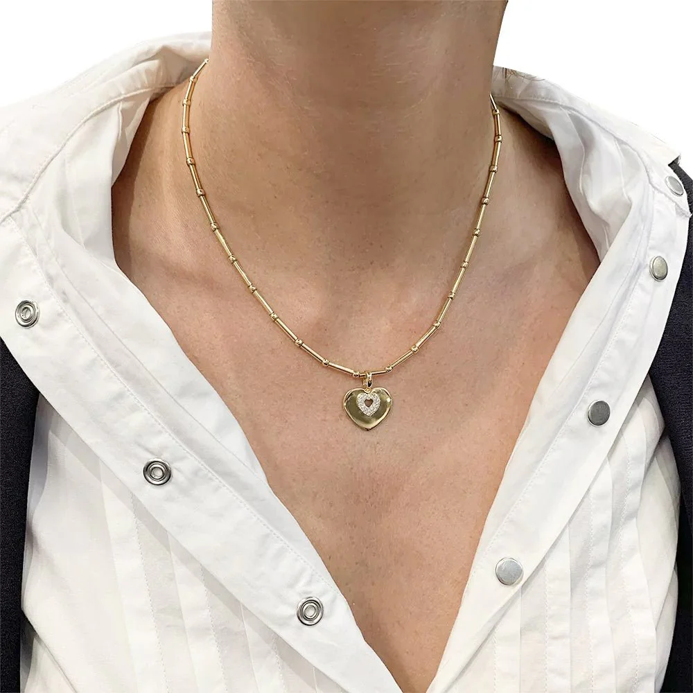 Collier Poiray "Coeur Secret" en or jaune, diamants - Image 7