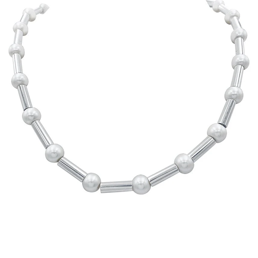 Collier Poiray, "Fuseau", or blanc, perles