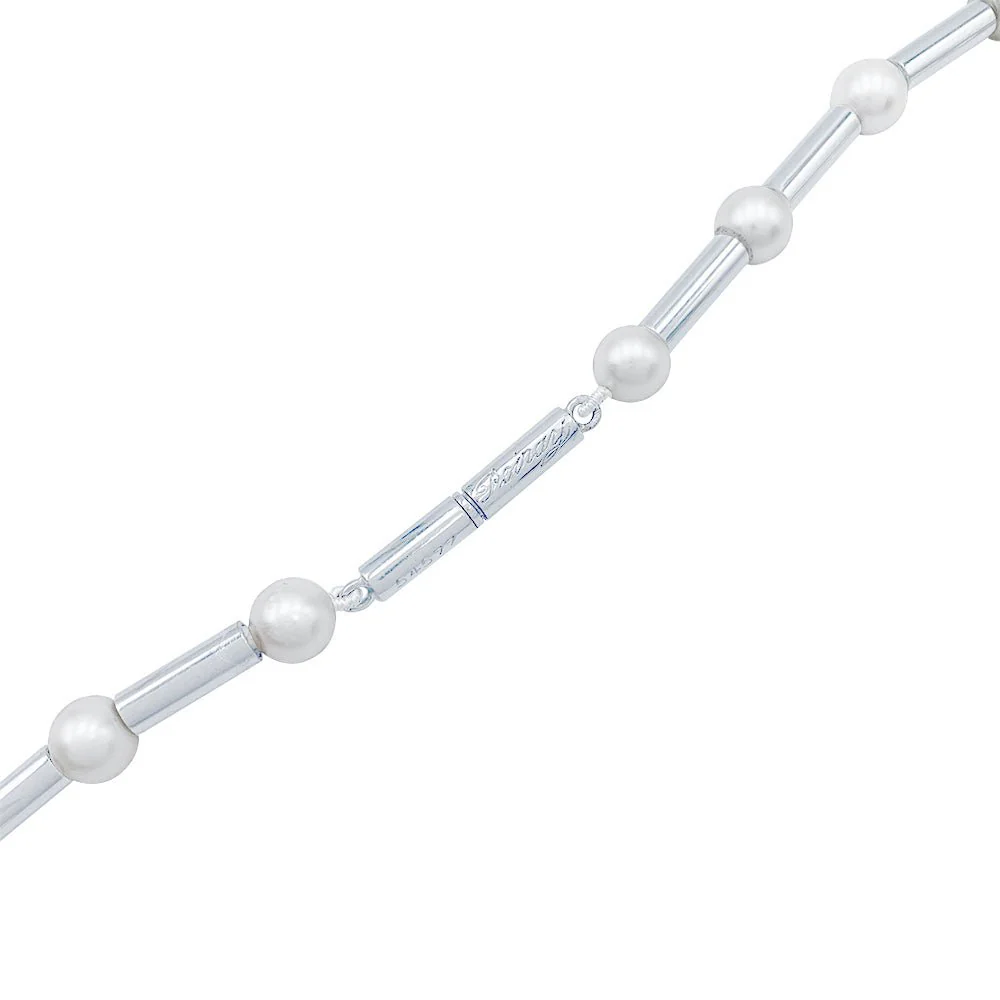 Collier Poiray, "Fuseau", or blanc, perles - Image 2