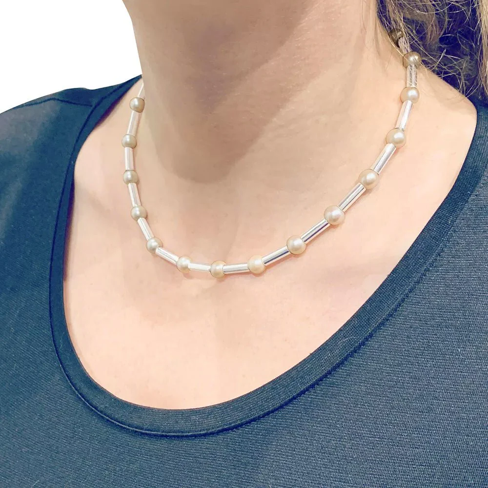 Collier Poiray, "Fuseau", or blanc, perles - Image 5