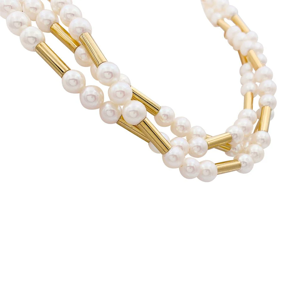 Collier Poiray, "Fuseau", or jaune, perles. - Image 4