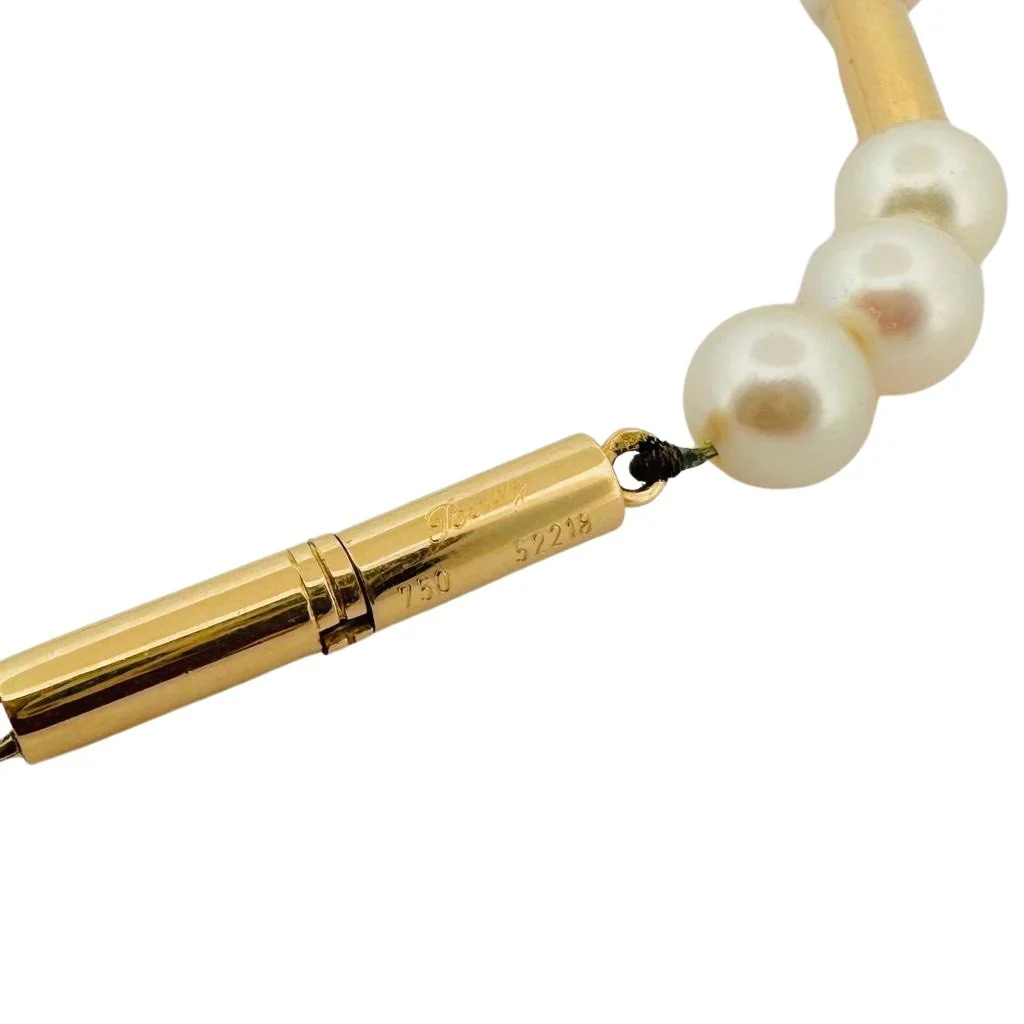 Collier POIRAY ''Fuseau" en or jaune et perles - Image 2