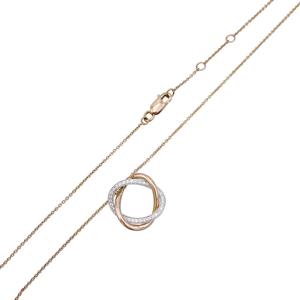 Collier Poiray, "Tresse", deux ors et diamants. - Image 4