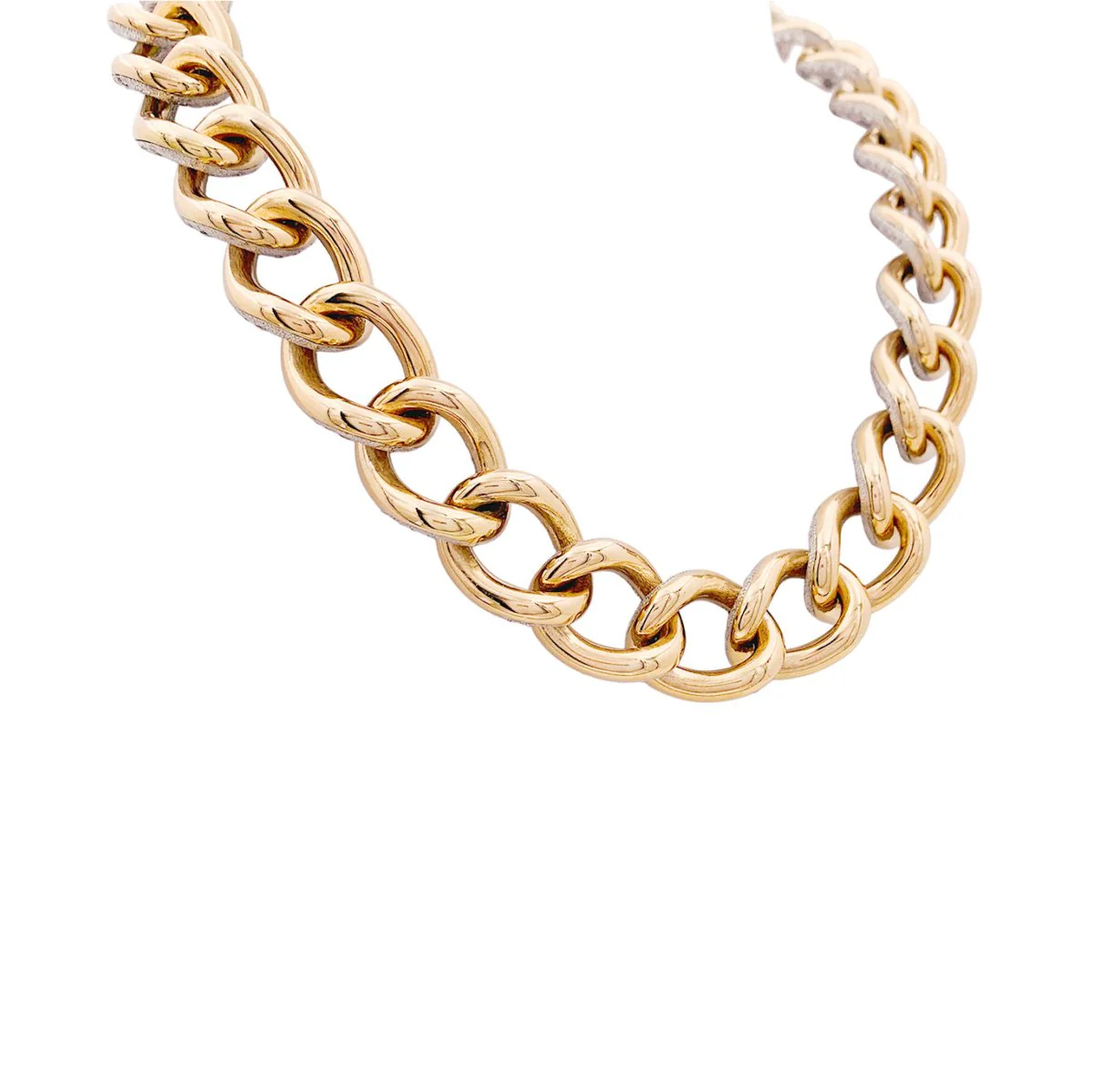 Collier Pomellato Catene en or rose et blanc diamants - Image 4