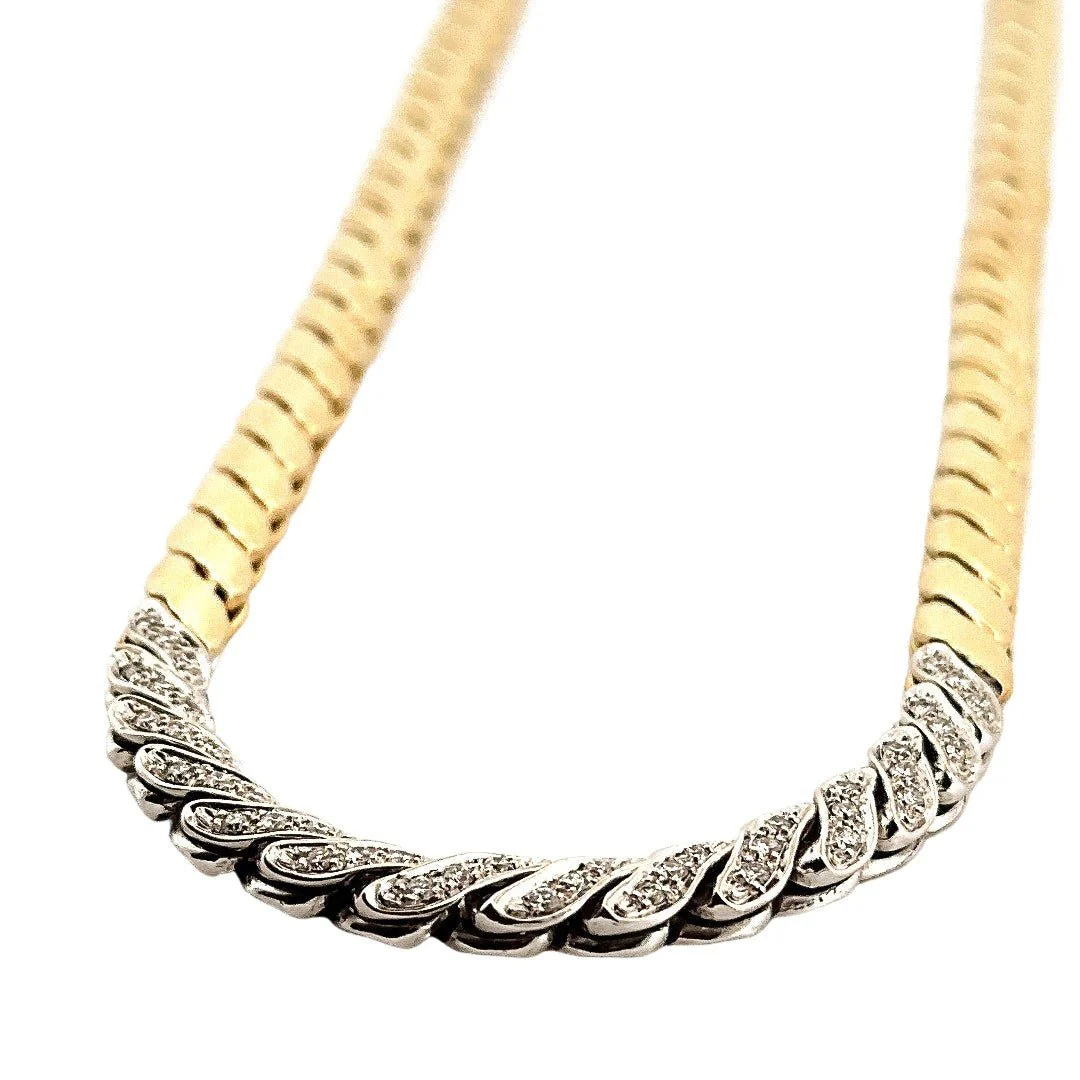 Collier Maille POMELLATO en or jaune, or blanc et diamants - Image 3