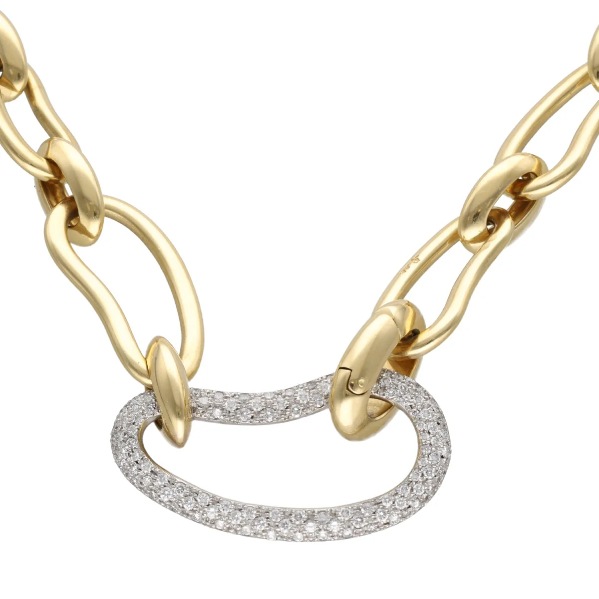 Collier Maille POMELLATO "Pailsey" en or blanc, or jaune et diamants