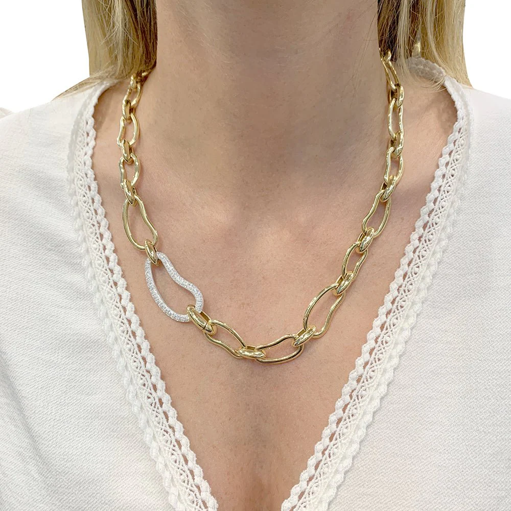Collier Pomellato, "Paisley", or jaune, diamants. - Image 3
