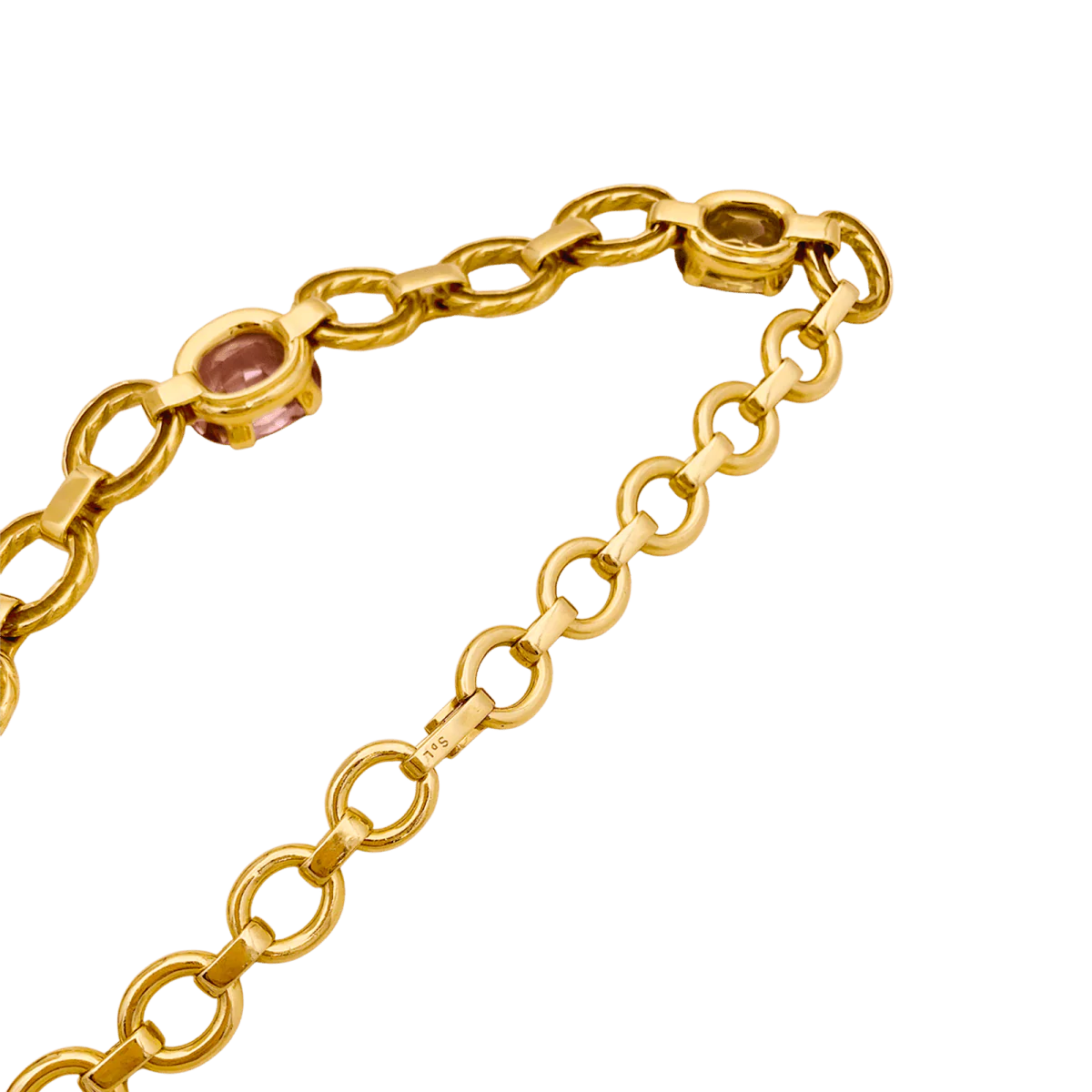 Collier ras de cou en or jaune et béryls - Image 4