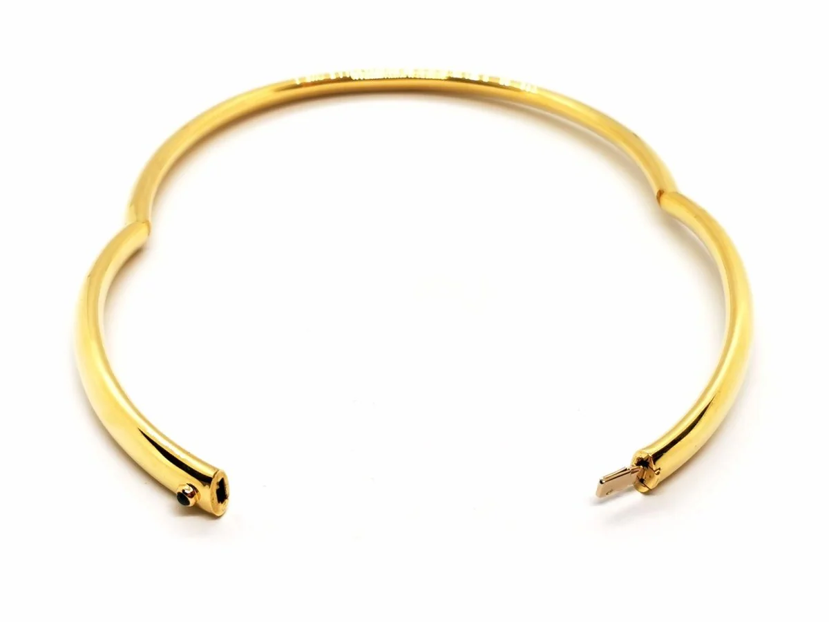 Collier Ras de cou Or jaune Saphir - Image 3
