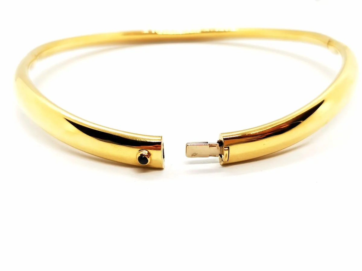 Collier Ras de cou Or jaune Saphir - Image 5