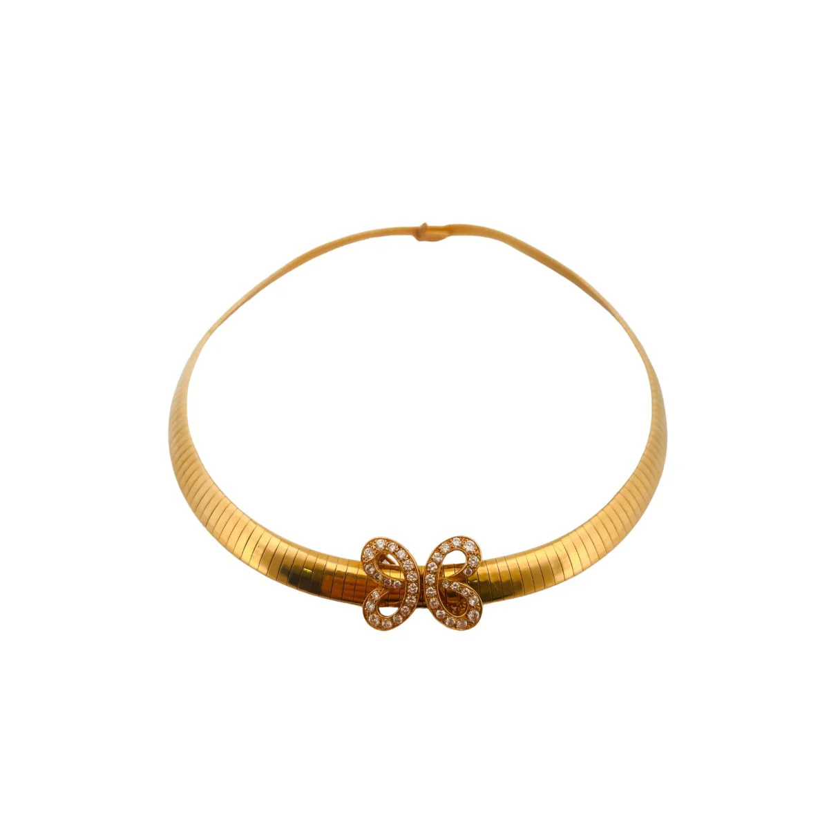 Collier Maille Oméga VAN CLEEF & ARPELS Papillon en or jaune et diamants