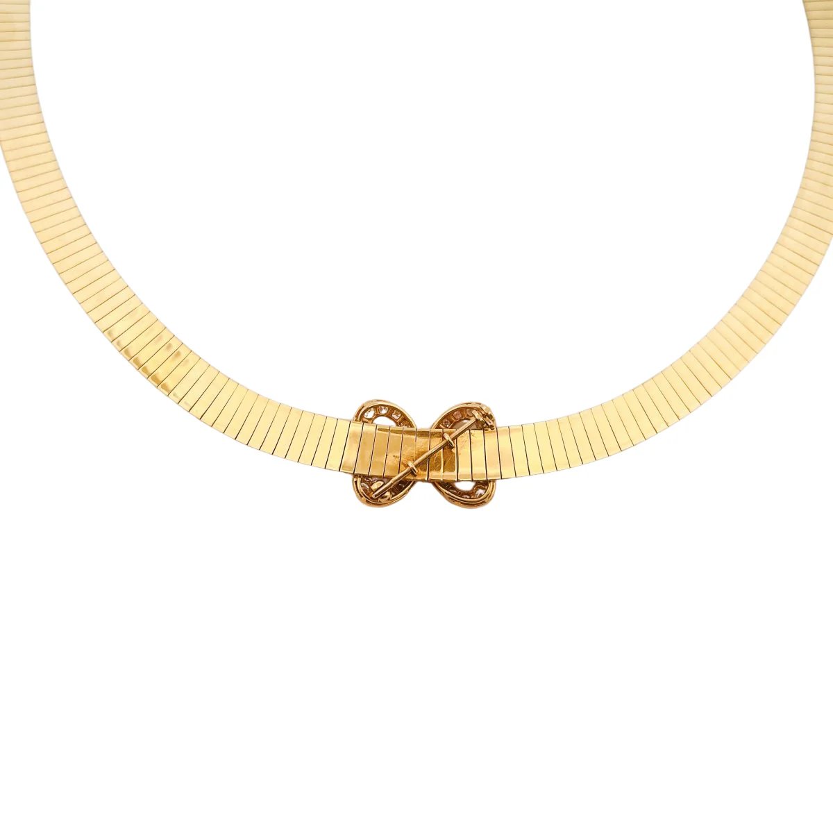 Collier Maille Oméga VAN CLEEF & ARPELS Papillon en or jaune et diamants - Image 4