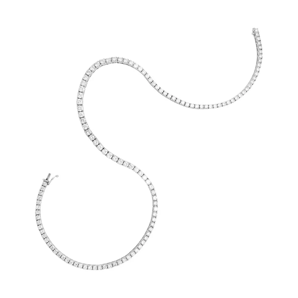 Collier rivière diamants en or blanc - Image 5