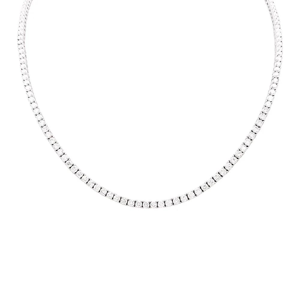 Collier rivière en or blanc et diamants