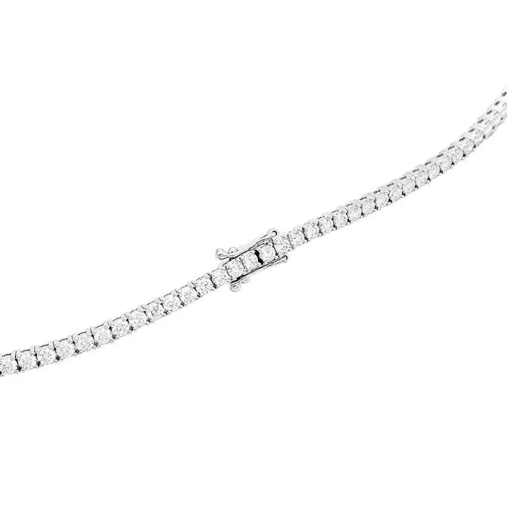 Collier rivière en or blanc et diamants - Image 3