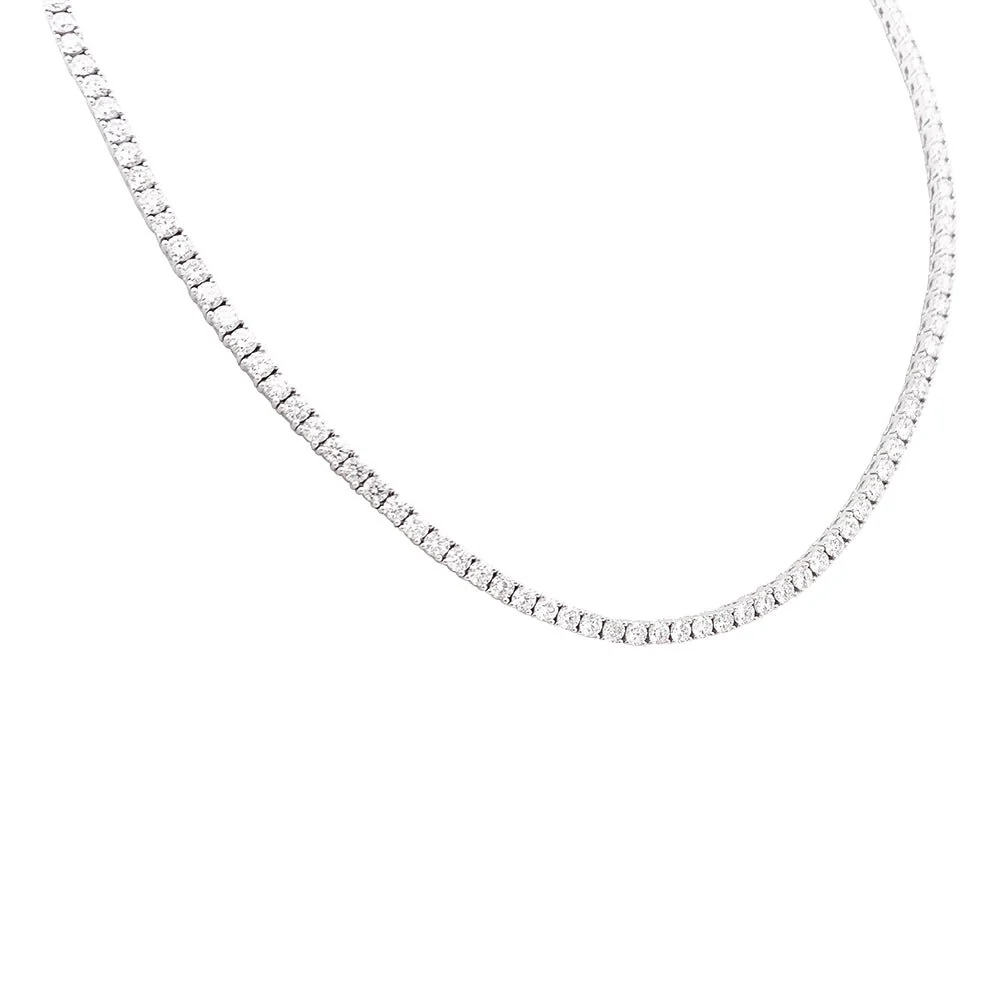 Collier rivière en or blanc et diamants - Image 4