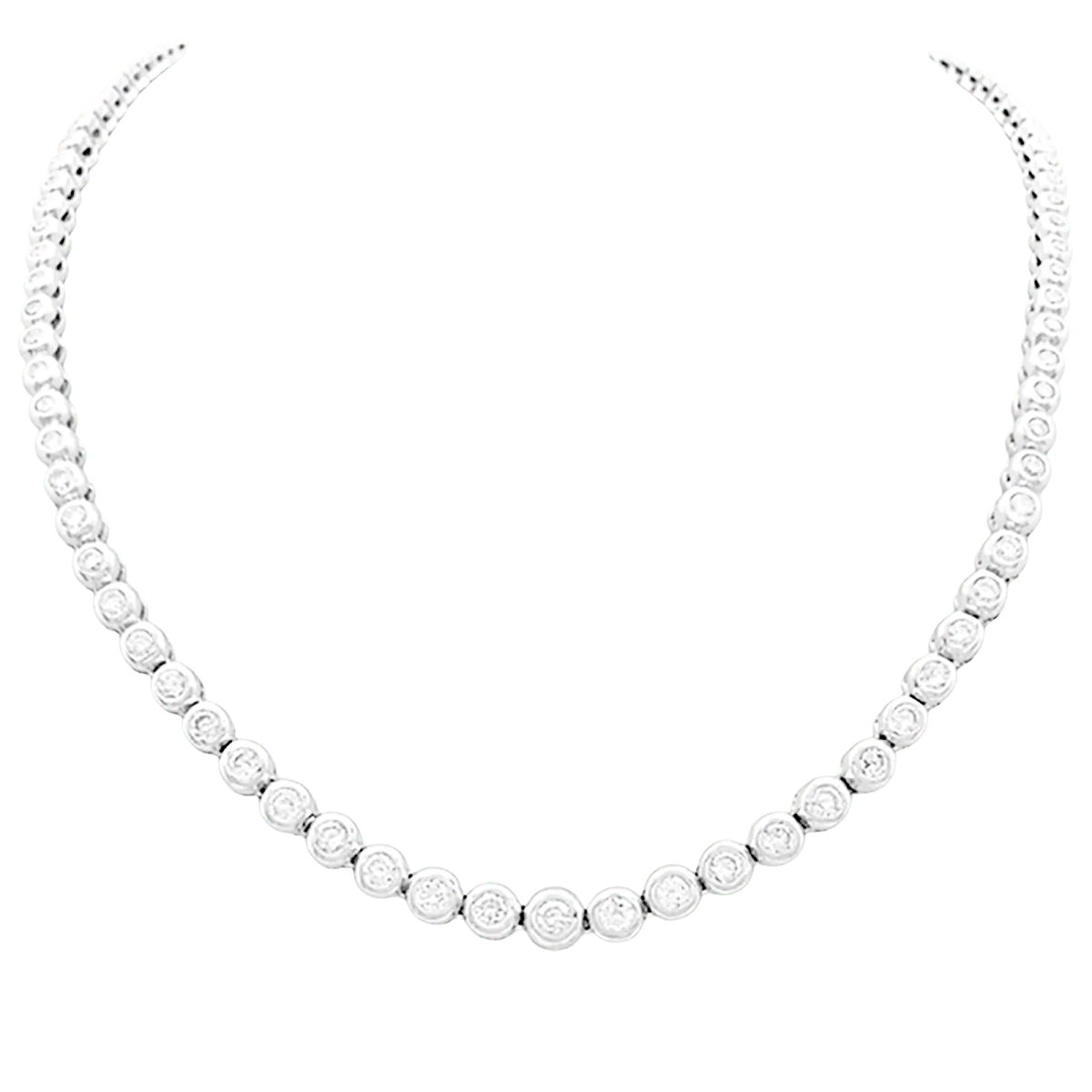Collier Rivière en or blanc et diamants