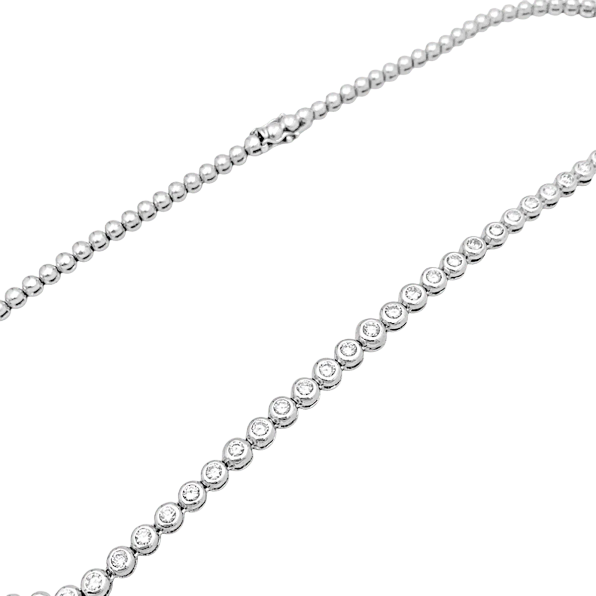 Collier Rivière en or blanc et diamants - Image 3