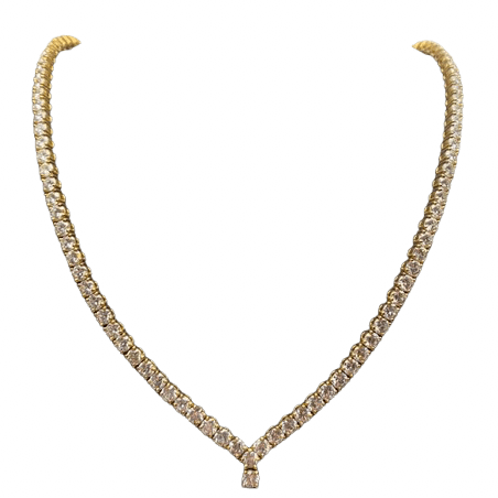 Collier Rivière en or jaune et diamants