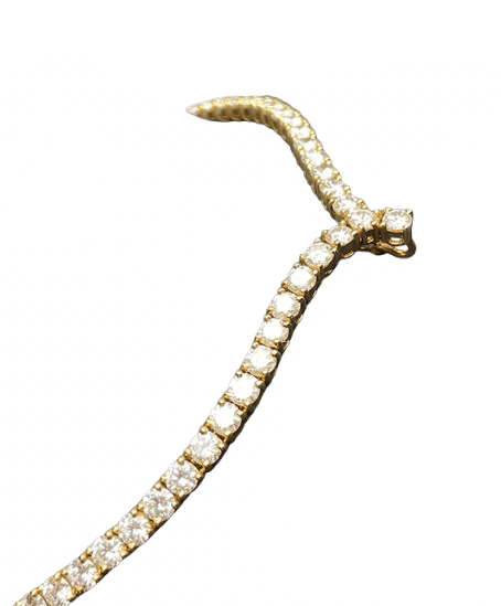 Collier Rivière en or jaune et diamants - Image 4