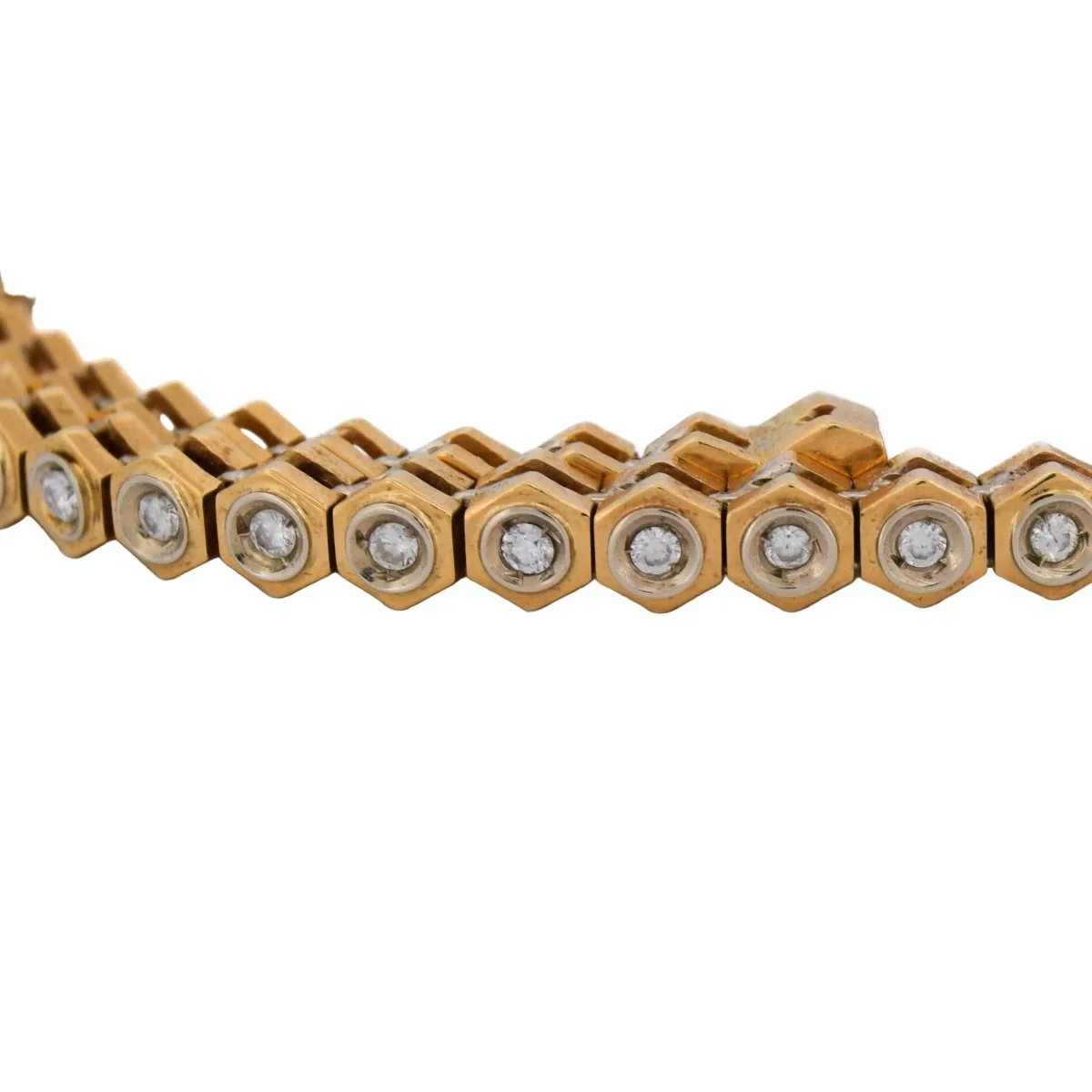 Collier Rivière en or jaune et diamants - Image 3