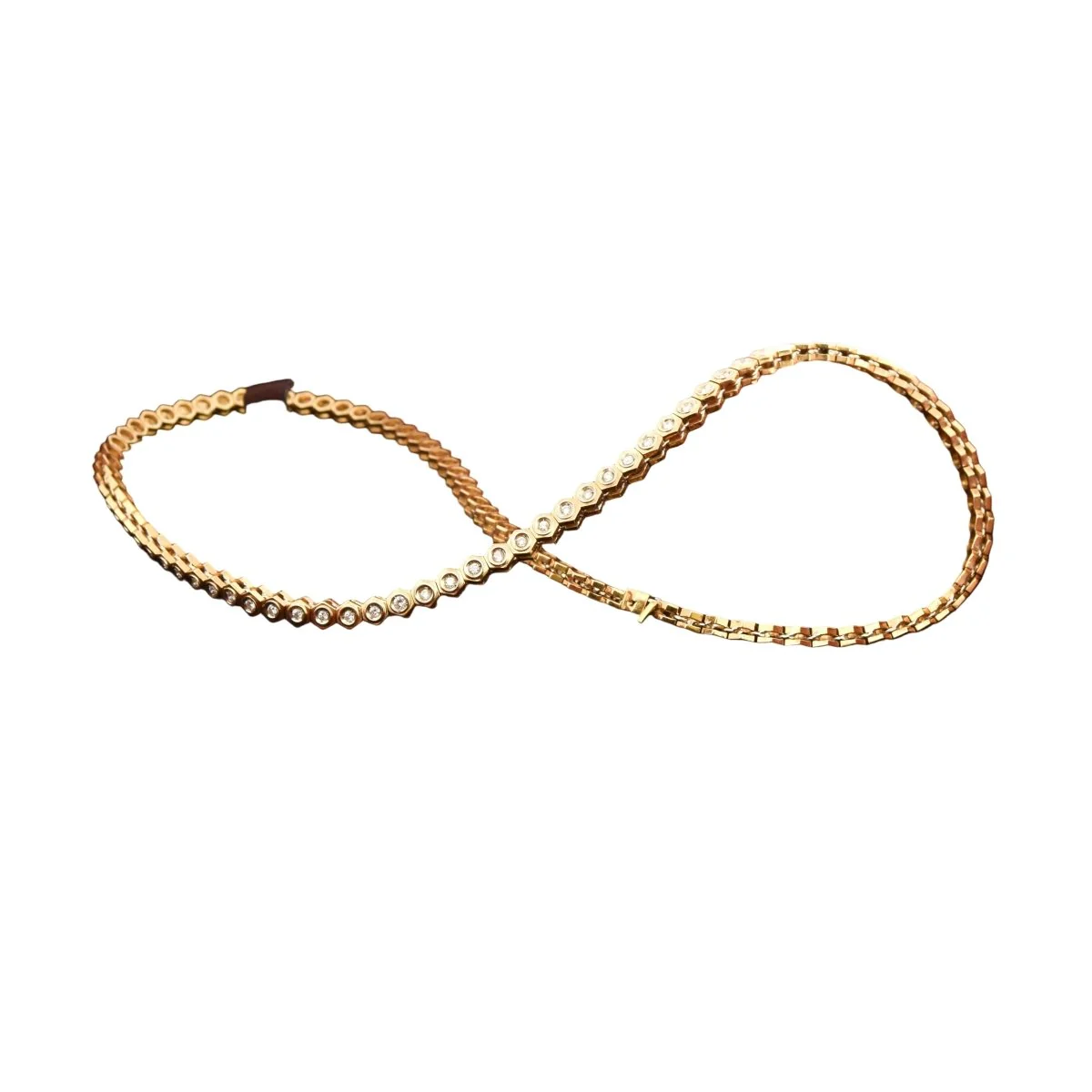 Collier Rivière en or jaune et diamants - Image 6