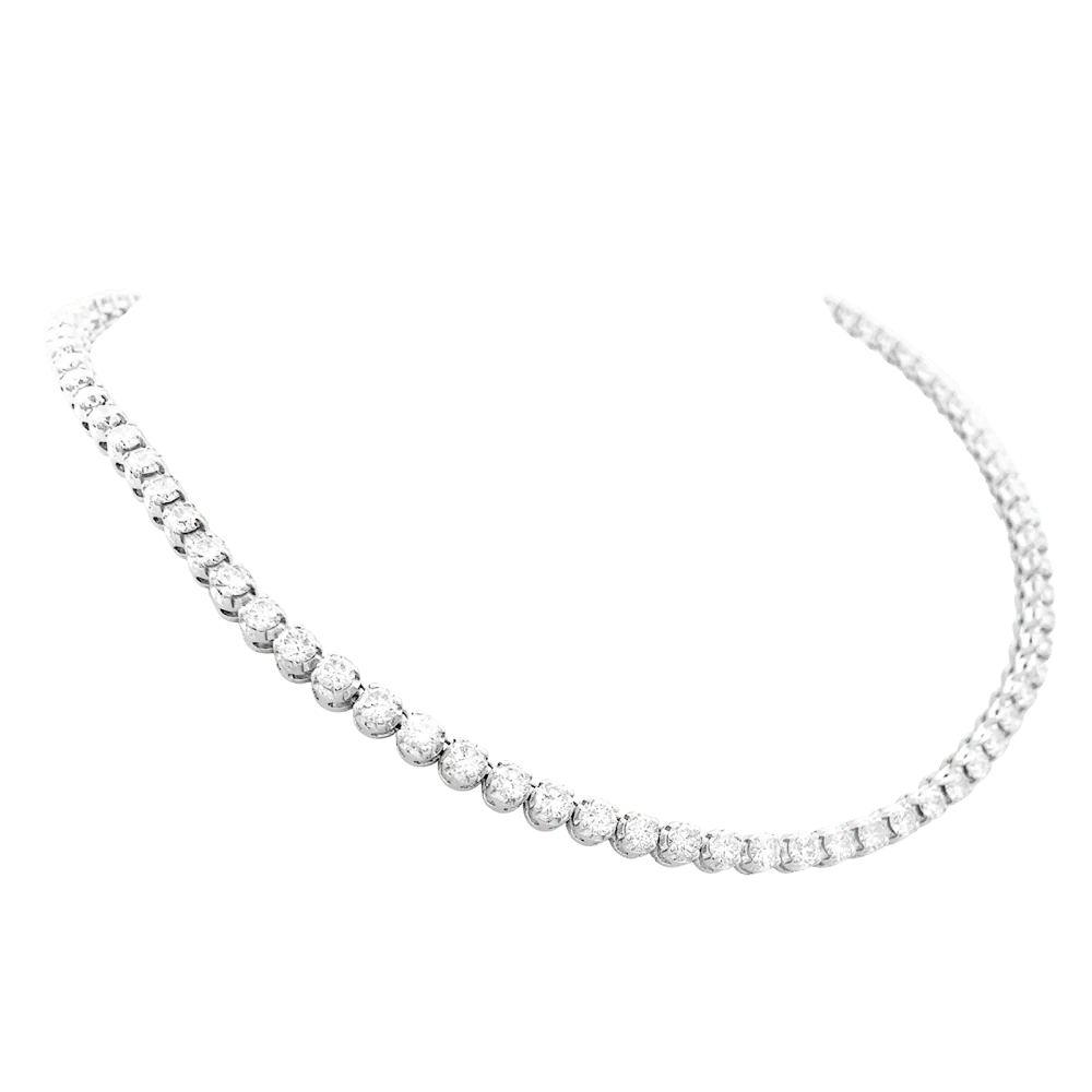 Collier Rivière en or blanc et diamants - Image 3